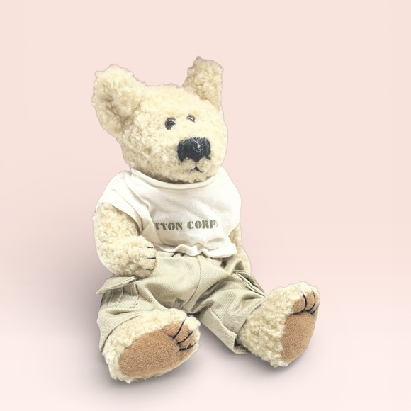 GEO-PALS Cotton Corps Teddy Bear with Khaki Outfit - Picture 4 of 5